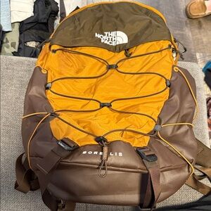 The North Face Men's Backpack - Orange and Brown